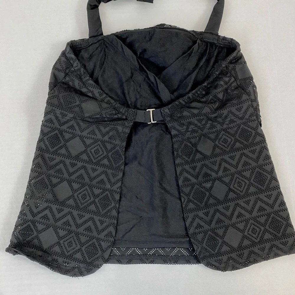 Nursing Queen breastfeeding maternity swimsuit top black small - Picture 2 of 6